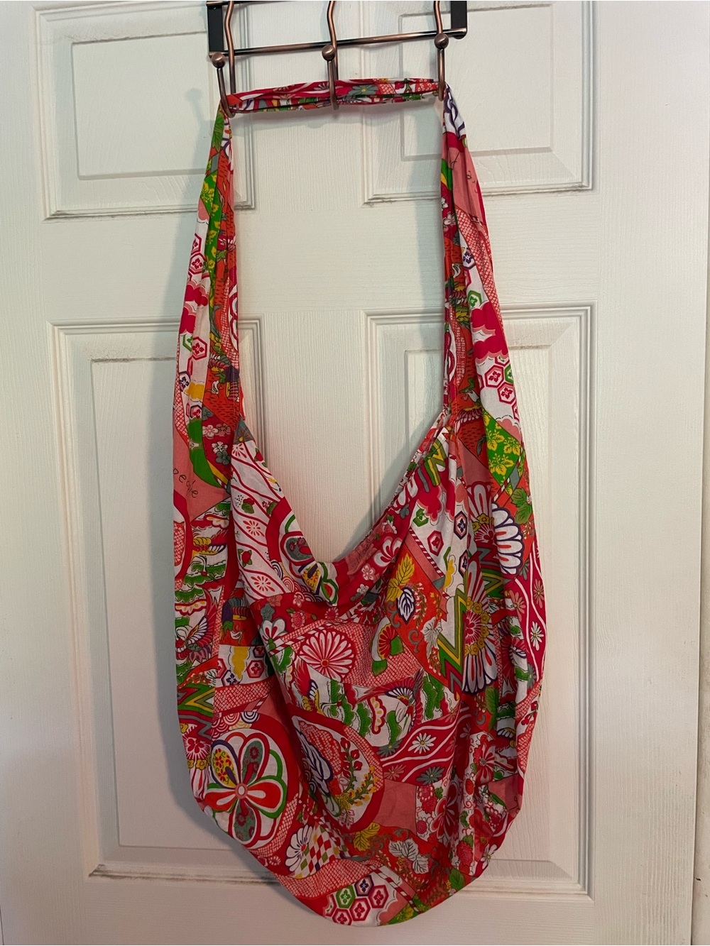 Free People Multicolor Floral Hobo Bag - Pink/Red Patterned Shoulder Tote